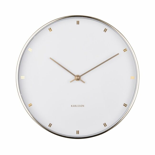 WALL CLOCK PETITE METAL WHITE/GOLD D:27 H:4