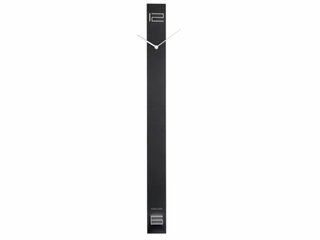 WALL CLOCK DISCREET LONG BLACK 90CM