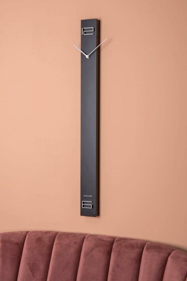 WALL CLOCK DISCREET LONG BLACK 90CM - Image 2