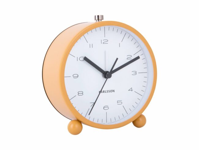ALARM CLOCK PELLET FEET MAT YELLOW 11X5.3X11.6CM
