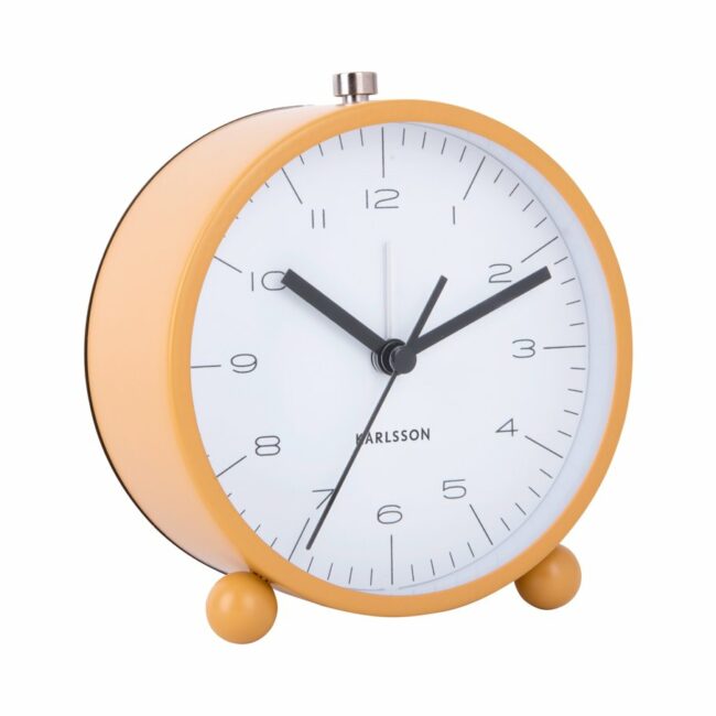ALARM CLOCK PELLET FEET MAT YELLOW 11X5.3X11.6CM