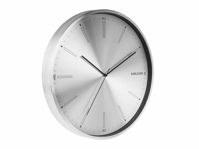 WALL CLOCK DISTINCT STEEL BRUSHED 40X5CM - Image 2