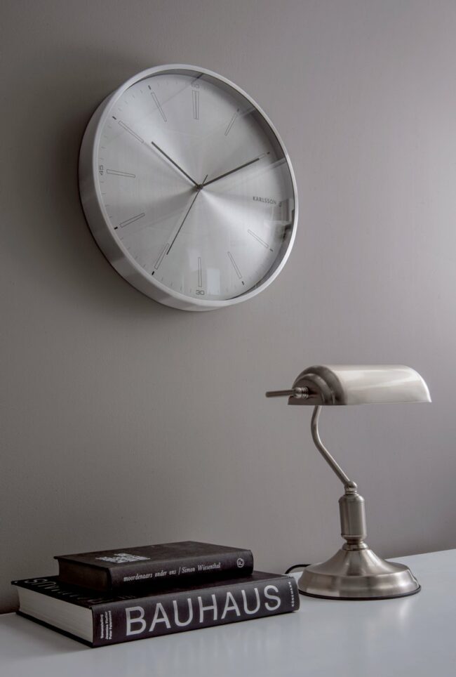 WALL CLOCK DISTINCT STEEL BRUSHED 40X5CM - Image 3
