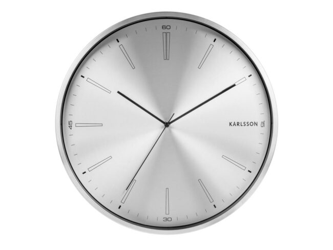 WALL CLOCK DISTINCT STEEL BRUSHED 40X5CM