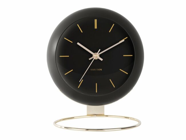 TABLE  CLOCK GLOBE BLACK DES.ARMANDO D:21 H:24,5CM