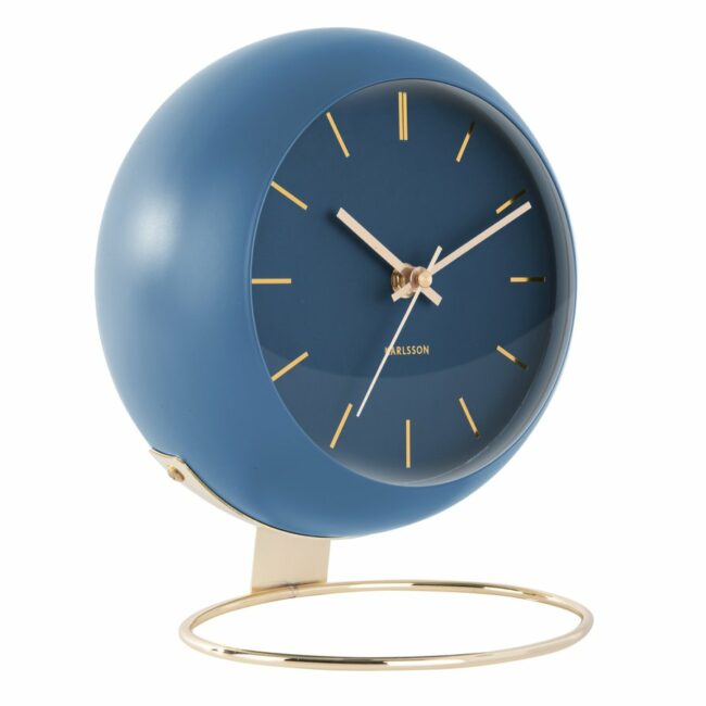 TABLE CLOCK GLOBE DARK BLUE 21X24.5CM