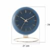 TABLE CLOCK GLOBE DARK BLUE 21X24.5CM - Image 2