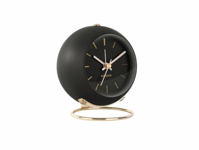 ALARM CLOCK GLOBE BLACK DES.ARMANDO 9.5X7XH10.5CM - Image 2