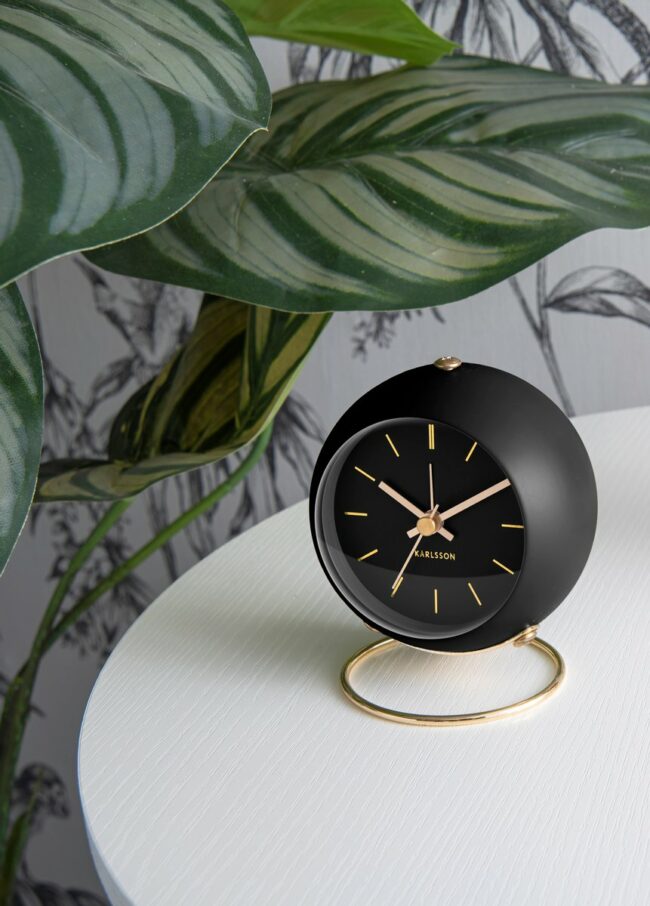 ALARM CLOCK GLOBE BLACK DES.ARMANDO 9.5X7XH10.5CM - Image 5