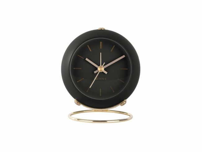 ALARM CLOCK GLOBE BLACK DES.ARMANDO 9.5X7XH10.5CM