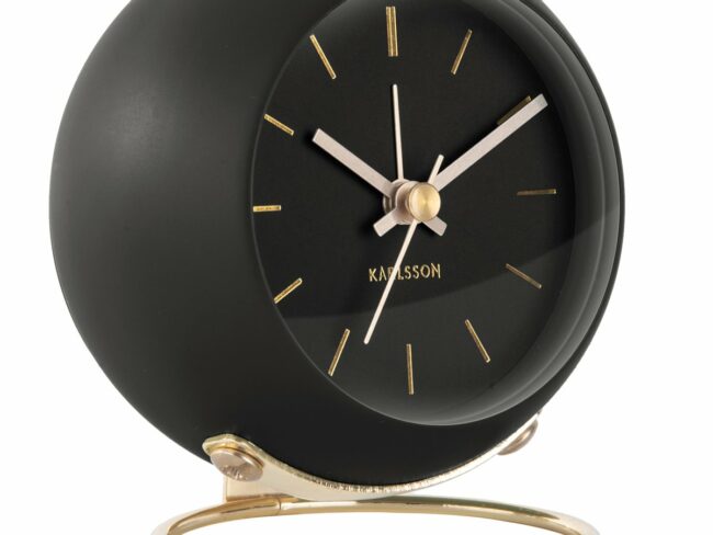 ALARM CLOCK GLOBE BLACK DES.ARMANDO 9.5X7XH10.5CM - Image 3