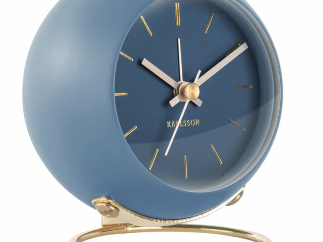 ALARM CLOCK GLOBE DARK BLUE DES.ARMANDO 9.5XH10.5CM - Image 2