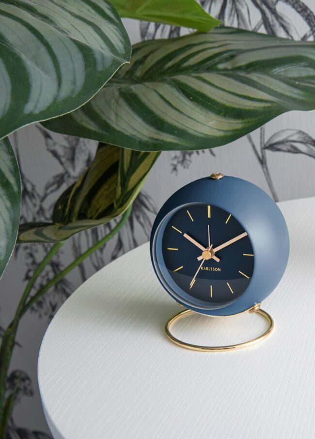 ALARM CLOCK GLOBE DARK BLUE DES.ARMANDO 9.5XH10.5CM - Image 4
