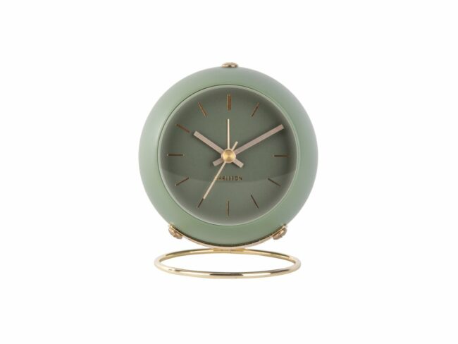 ALARM CLOCK GLOBE MOSS GREEN 9.5X10.5CM