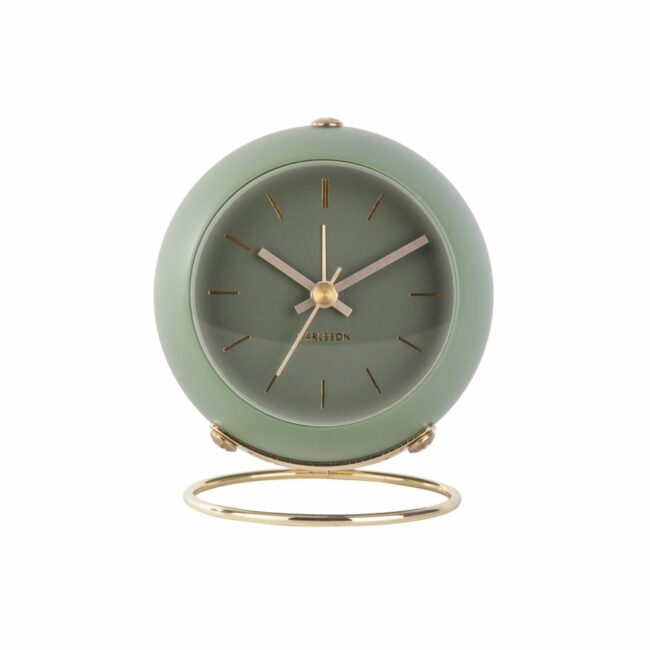 ALARM CLOCK GLOBE MOSS GREEN 9.5X10.5CM