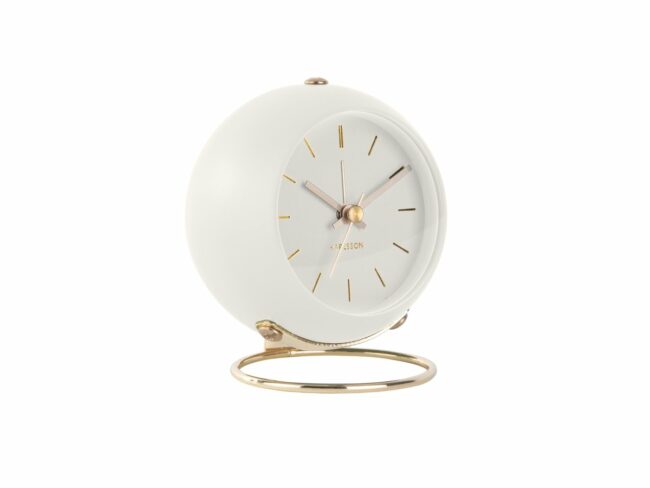 ALARM CLOCK GLOBE WHITE DES.ARMANDO 9.5XH10.5CM - Image 2