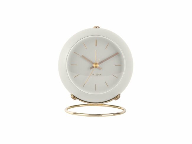 ALARM CLOCK GLOBE WHITE DES.ARMANDO 9.5XH10.5CM