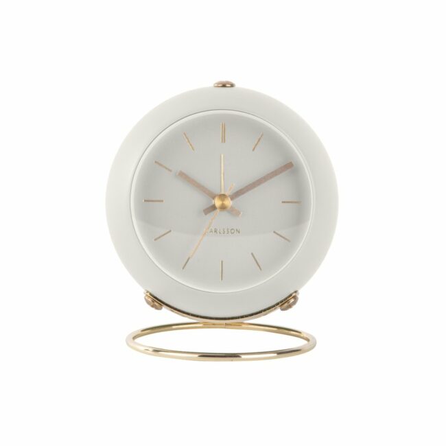 ALARM CLOCK GLOBE WHITE DES.ARMANDO 9.5XH10.5CM