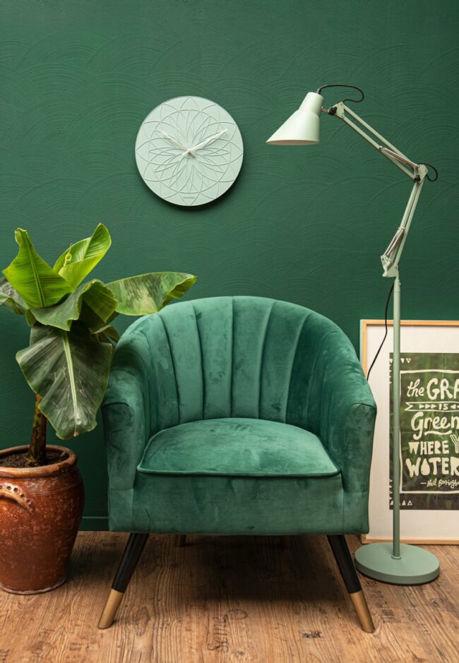 WALL CLOCK FAIRYTALE POLYRESIN JADE GREEN 35X3.5 - Image 6