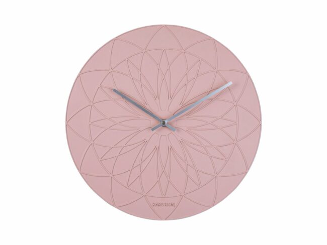 WALL CLOCK FAIRYTALE POLYRESIN FADED PINK 35X3.5