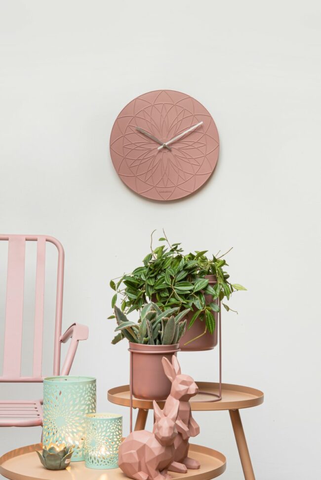 WALL CLOCK FAIRYTALE POLYRESIN FADED PINK 35X3.5 - Image 4