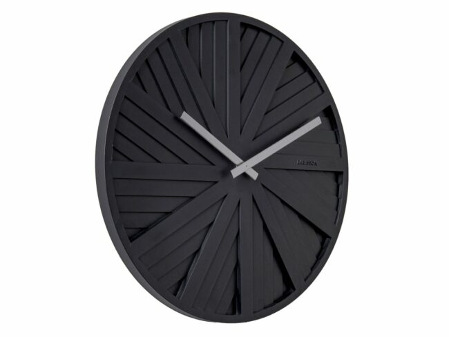 WALL CLOCK SLIDES BLACK.DESIGN CHANTAL DRENTHE 40X2.5CM - Image 2