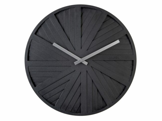 WALL CLOCK SLIDES BLACK.DESIGN CHANTAL DRENTHE 40X2.5CM