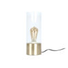 TABLE LAMP LAX GOLD BASE CLEAR GLASS H:32 D:12CM