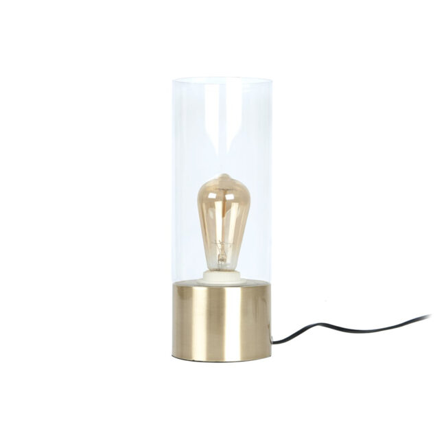 TABLE LAMP LAX GOLD BASE CLEAR GLASS H:32 D:12CM
