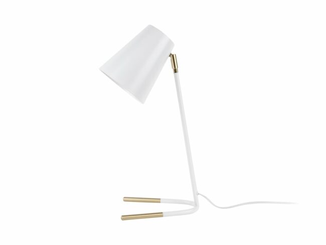 TABLE LAMP NOBLE METAL WHITE/GOLD 25X15,5X46CM