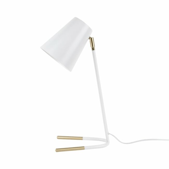 TABLE LAMP NOBLE METAL WHITE/GOLD 25X15,5X46CM
