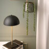 TABLE LAMP BONNET METAL BLACK 20X20X39CM - Image 2