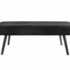 BENCH EXPLICIT SUEDE BLACK 121X41X43CM