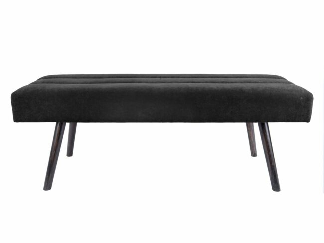 BENCH EXPLICIT SUEDE BLACK 121X41X43CM