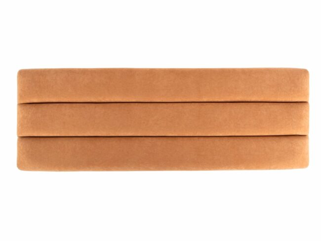 BENCH EXPLICIT SUEDE OCHRE YELLOW 121X41X43CM - Image 3