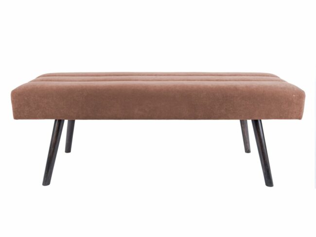 BENCH EXPLICIT SUEDE CHOCOLATE BROWN 121X41X43CM