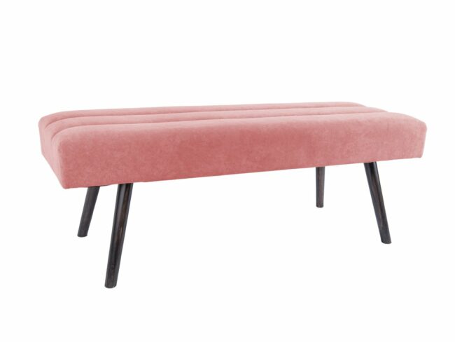 BENCH EXPLICIT SUEDE FADED PINK 121X41X43CM - Image 2