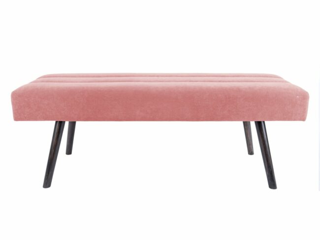 BENCH EXPLICIT SUEDE FADED PINK 121X41X43CM