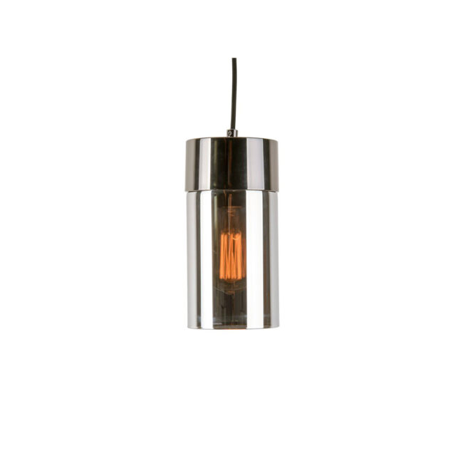 PENDANT LAMP LAX GUN METAL MIRROR FINISH  H:24,5 D:12CM
