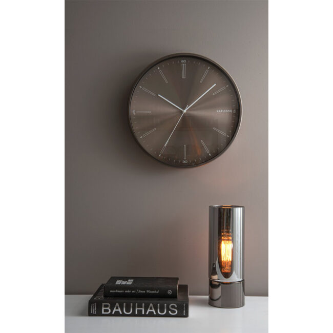 TABLE LAMP LAX GUN METAL MIRROR FINISH  H:32 D:12CM