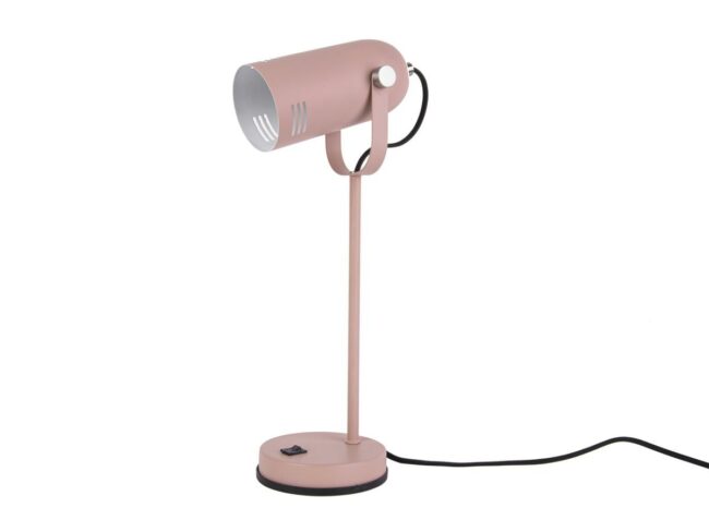 TABLE LAMP HUSK IRON FADED PINK 46X12.5CM