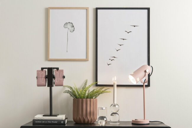 TABLE LAMP HUSK IRON FADED PINK 46X12.5CM - Image 6