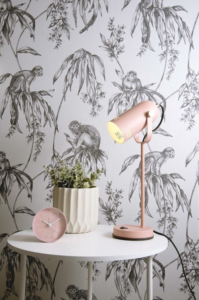 TABLE LAMP HUSK IRON FADED PINK 46X12.5CM - Image 5