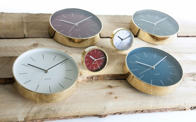 WALL CLOCK MINIMAL BLACK/GOLD D:27.5 H:5CM - Image 3