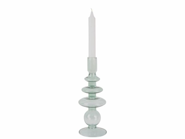 CANDLE HOLDER GLASS ART RINGS LARGE 22.5X8.5CM - Image 4