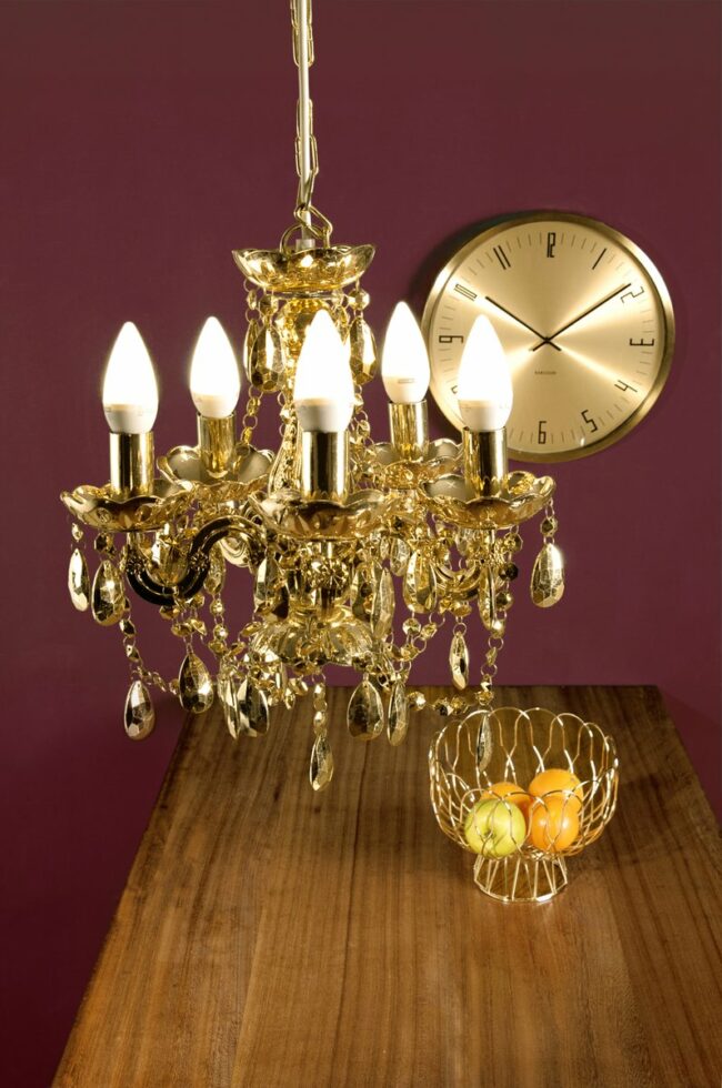 FRUIT BOWL WIRED METAL GOLD PLATED 26X28CM - Image 4