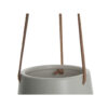 HANGER POT MATT  WHITE  LEATHER CORD  L:66 D:13,5 H:15CM - Image 2