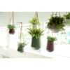 HANGER POT CERAMIC WHITE LEATHER CORD  L:66 D:12,2 H:9,5CM - Image 4
