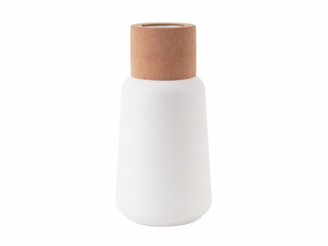 VASE CRAFT CONE CERAMIC MATT WHITE 13.5X26CM