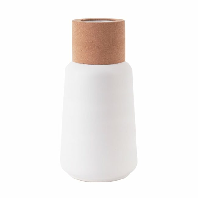 VASE CRAFT CONE CERAMIC MATT WHITE 13.5X26CM